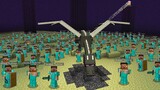 minecraft manhunt, but everyone is a speedrunner (100 players)