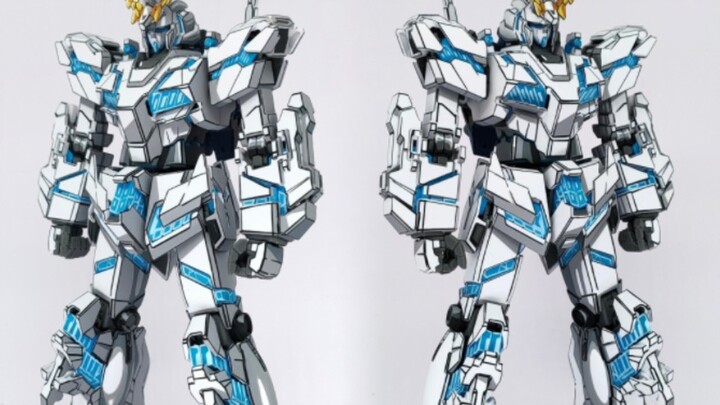 Gundam two-dimensional painting, mgka Unicorn Gundam