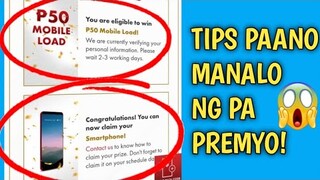 Tips kong paano manalo ng pa premyo