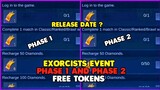 EXORCISTS EVENT PHASE 1 AND PHASE 2 FREE TOKENS RELEASE DATE || MOBILE LEGENDS