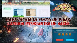 CAMBIOS MUY BUENOS EN LA ACTUALIZACION ATENTO A ESTO | Rise of Kingdoms Español