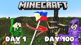 I Played Minecraft for 100 days. . .  (Tagalog | Minecraft 1.19)