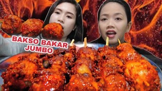 MUKBANG BAKSO BAKAR JUMBO PEDAS BERLIMPAH BUMBU KACANG | MUKBANG INDONESIA |