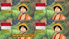 Luffy Nyanyi Lagu Jawa || Parodi 4 Bahasa