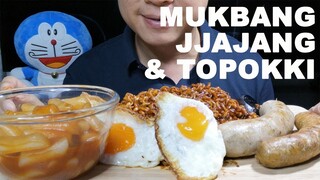 Mukbang Jjajang Ramen & Topokki (ASMR USA Korea UK Canada Japan Hongkong Italy Germany)