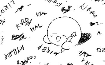 学习写字的卡比（Kirby learns how to write）