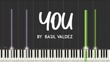 You by Basil Valdez synthesia piano tutorial + sheet music