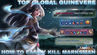 GUINEVERE GOLD LANE | HOW TO EASILY KILL MARKSMAN LIKE KIMMY | MOBILE LEGENDS