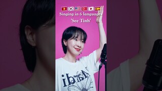 👀💖Singing 'See Tình' in 6 languages #DabinCha #vietnam