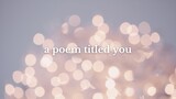 a poem titled you (taeyeon) | cover