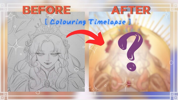 [Doodle]🌹Turning my Traditional Art into Digital Art!🪄✨️ with my OC's😋 | Colouring Timelapse