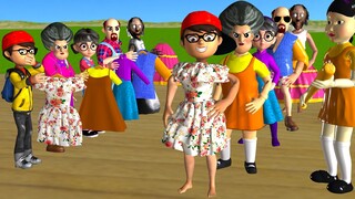 Scary Teacher 3D vs Squid Game Dresses Nice and Error Dressing Room 5 Times Challenge