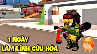 MEOWPEO THỬ THÁCH 1 NGÀY LÀM LÍNH CỨU HỎA THÀNH PHỐ TRONG MƠ FREE CITY BLOCKMAN GO