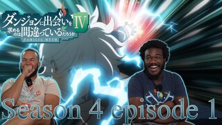 LEVEL 4 FIREBOLT!! | Danmachi Season 4 Episode 1 Reaction