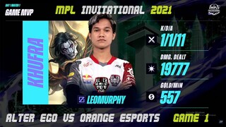 [TAGALOG] ALTER EGO VS ORANGE ESPORTS GAME 3 | MPL INVITATIONAL | DAY 1 | MPLI