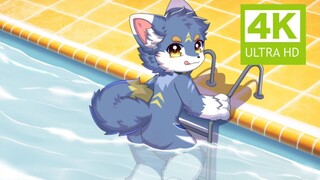 【Furry/动态图】泳池小狗