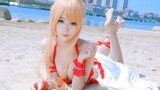 【Yunjun Baiyan】 Áo tắm cosplay Asuna! Cô gái bên bờ biển!