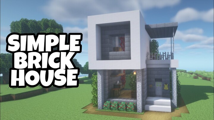 Simple Brick House Tutorial - Minecraft