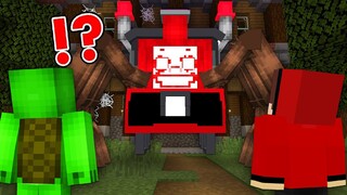 Evil Charlie TRAIN vs JJ and Mikey Security House Base Spooky Katana in Minecraft Challenge Maizen