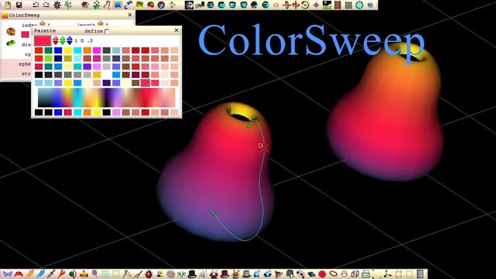 ColorSweeps Made Super Easy for Seamless3d 3.019 Open Source 3D Modelling Software