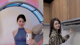 Kakak perempuan yang sedikit gemuk memiliki sosok yang sangat bagus