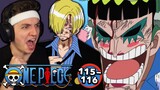 SANJI VS. BON CLAY WAS 🔥 | One Piece REACTION Episode 115 + 116