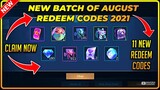 NEW WORKING REDEEM CODES IN MOBILE LEGENDS | THIS AUGUST 2021 | REDEEM NOW - MLBB