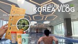 KOREA VLOG 🌴 jeju island exclusive starbucks menu & merch, korean food and amazing indoor pool