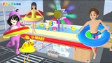 Kolam Renang Baru Atom Atam diatas U mart 😱 Baby Raksasa Celine Tenggelam | Sakura School Simulator