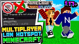 How To Play Multiplayer In Minecraft PE 1.17+ Using Lan Hotspot/Offline | No WiFi/Internet