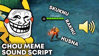 Chou MEME Sound Script No Password | New Chou MEME Script | Tiktok Viral | Mobile Legends