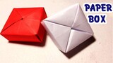 How to make a paper box that opens and closes - gấp hộp bằng giấy a4 - Gấp giấy Origami