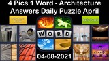 4 Pics 1 Word - Architecture - 08 April 2021 - Answer Daily Puzzle + Daily Bonus Puzzle