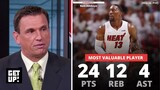GET UP | Tim Legler reacts to Miami Heat's Bam Adebayo makes huge impact in Game 1 win over 76ers