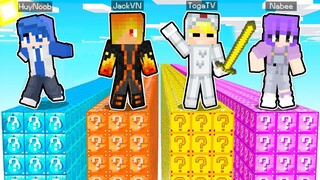 TÔ GÀ THỬ THÁCH 24H ĐẬP LUCKY BLOCK THEO MÀU CÙNG SINH TỐ TEAM TRONG MINECRAFT