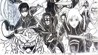 ANBU DANZO FULL SQUAD DRAWING, GAMBAR PASUKAN PALING RAHASIA