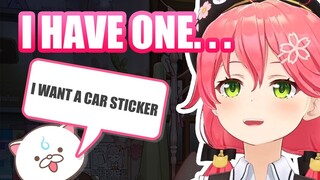 Miko Forgot that She Got a Car Sticker Design【Hololive English Sub】