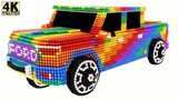 Bricolaje y cómo hacer un increíble automóvil Ford F150 Raptor con bolas magnéticas (video ASMR)