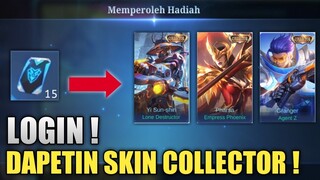 SUDAH RILIS ! 15 TIKET, DAPETIN SKIN COLLECTOR MODAL 500 DIAMOND !! kalo beruntung