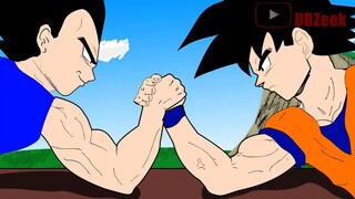 Goku vs Vegeta arm wrestling