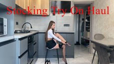 [4K USA]MESH TIGHTS AND HOT STOCKINGS SEE-THROUGH REVIEW! SOLES AND FEET! Pantyh