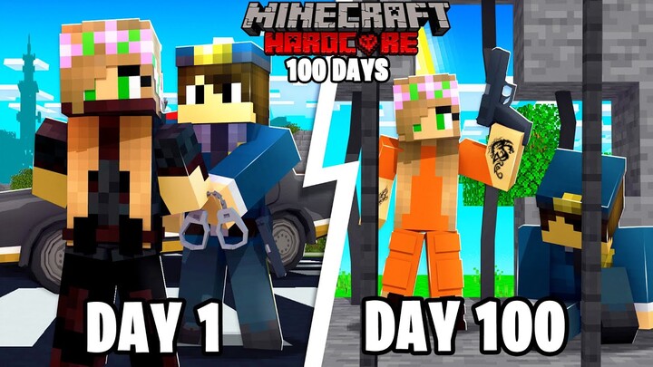 I Survived 100 DAYS in Minecraft PRISON! *maximum security* .. Here's What Happened