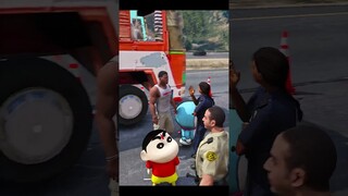 Shinchan & doraemon got containers train accident #pennemstar #bommalu #shorts #gta5shorts #shinchan