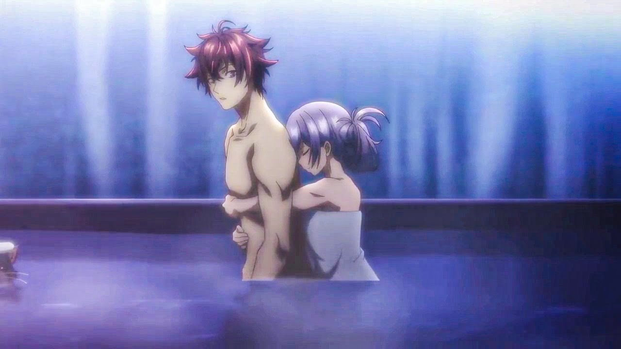 Luna takes a bath with Yuuya  I Got a Cheat Skill in Another