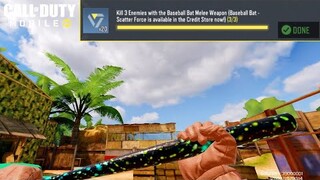 Kill 3 Enemies with the Baseball Bat Melee Weapon (Baseball Bat - Scatter Force) | COD MOBILE