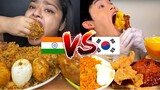 Hungry Indian VS Hungry Korean Mukbangers🙀🇮🇳🆚🇰🇷