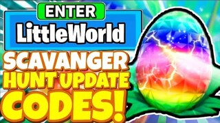 *🔍SCAVENGER HUNT!* UPDATE OP CODES! In Roblox Little World (Little Worlds Roblox Codes)