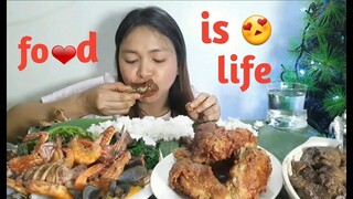 FILIPINO FOOD/SEA FOODS KARE KARE,ADOBONG ATAY BALUNAN AT FRIED CHICKEN