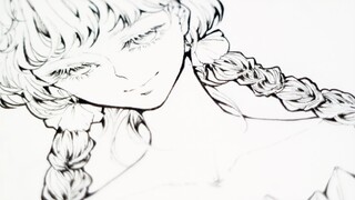 [Zhi Shangjun] Mengxin can also draw a beautiful braided lady (drafting + line draft)