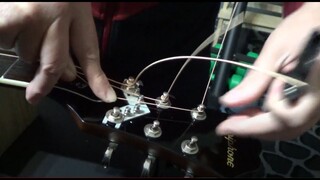 Restringing Epiphone AJ220S Guitar Fitted with String Butler | Edwin-E